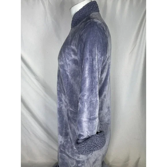 Natori Purple Plush Sherpa Zip Caftan Lounger Robe Women's XS - Picture 9 of 12